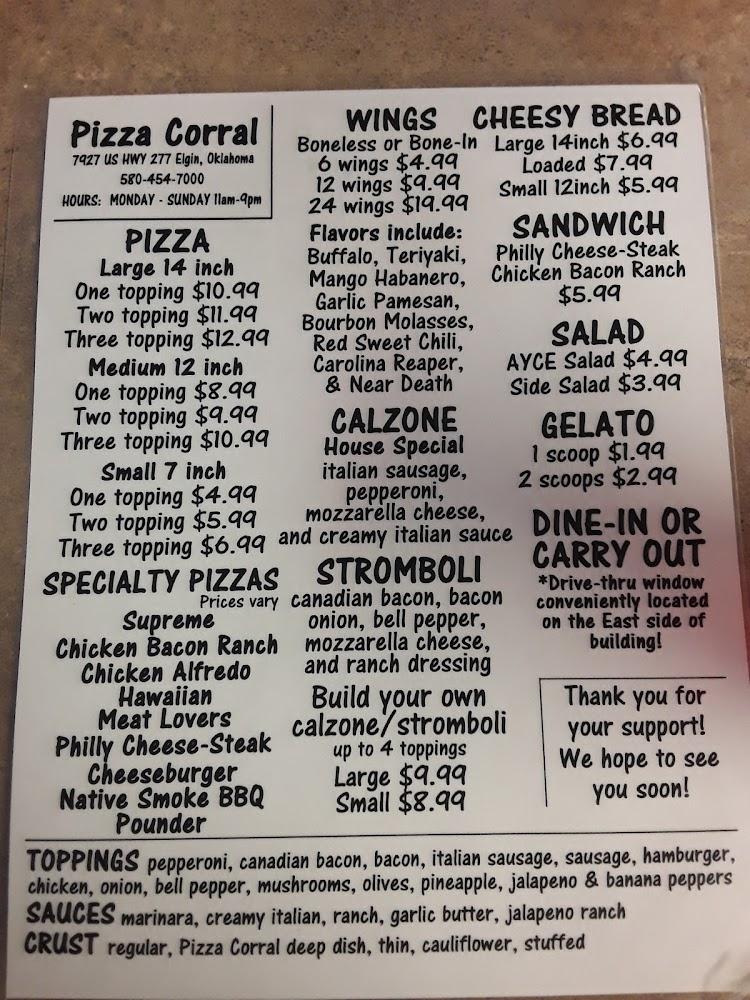 Pizza Corral Menu image 3