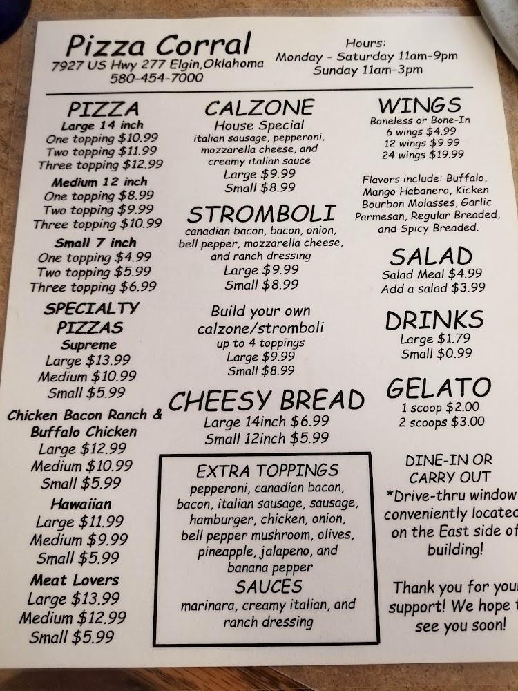 Pizza Corral Menu image 4